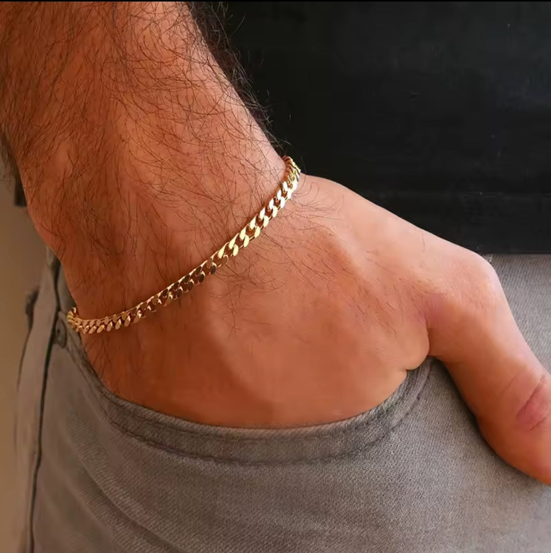 Cuban Necklace & Bracelet Set
