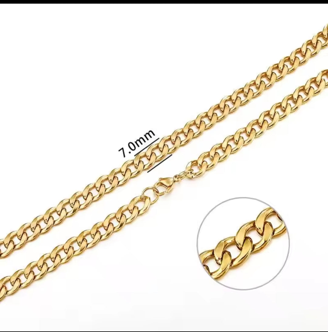 Cuban Necklace & Bracelet Set