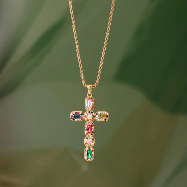 The Theodora Radiant Cross Necklace
