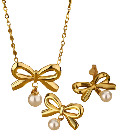 The Clara Radiant Bows Necklace Set