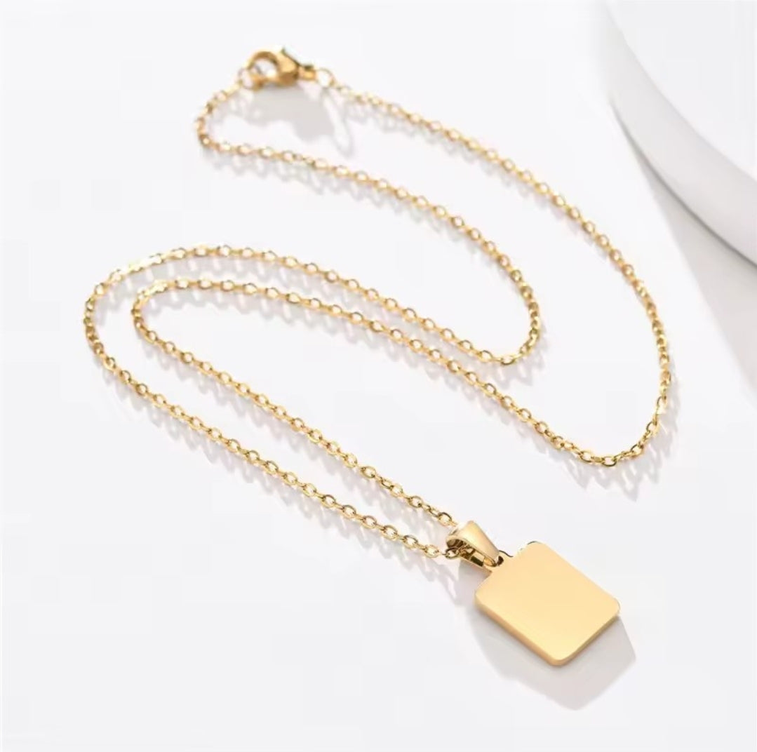 Letter Tag Initial Necklaces