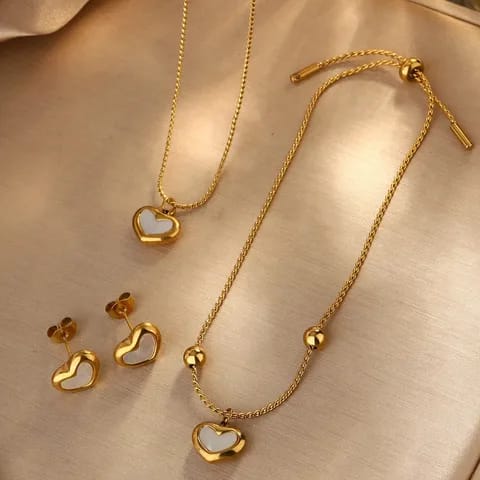 The Selene Radiant Heart Necklace Set