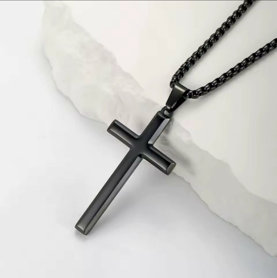 Box Chain Cross Necklace